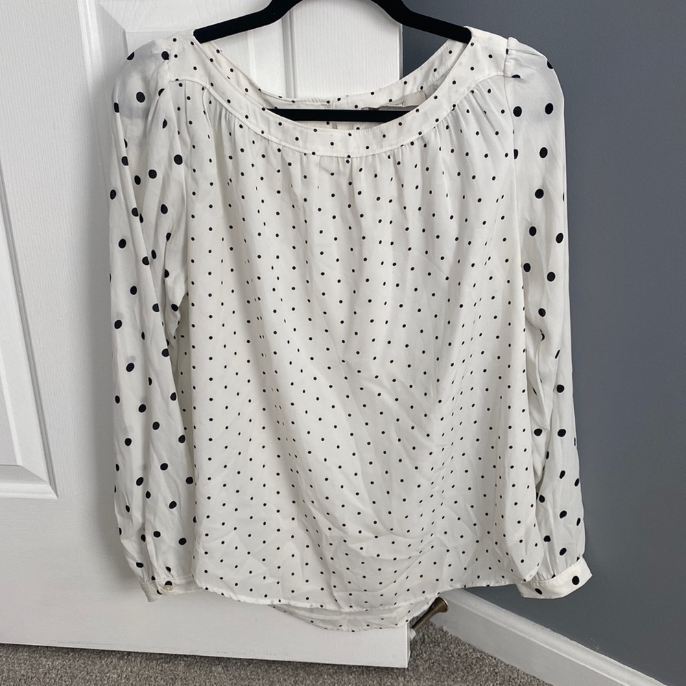 Loft polka dot top